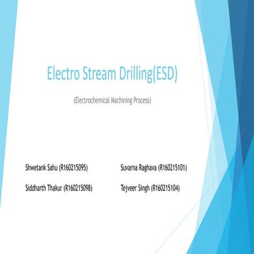 Electro stream drilling(ESD)