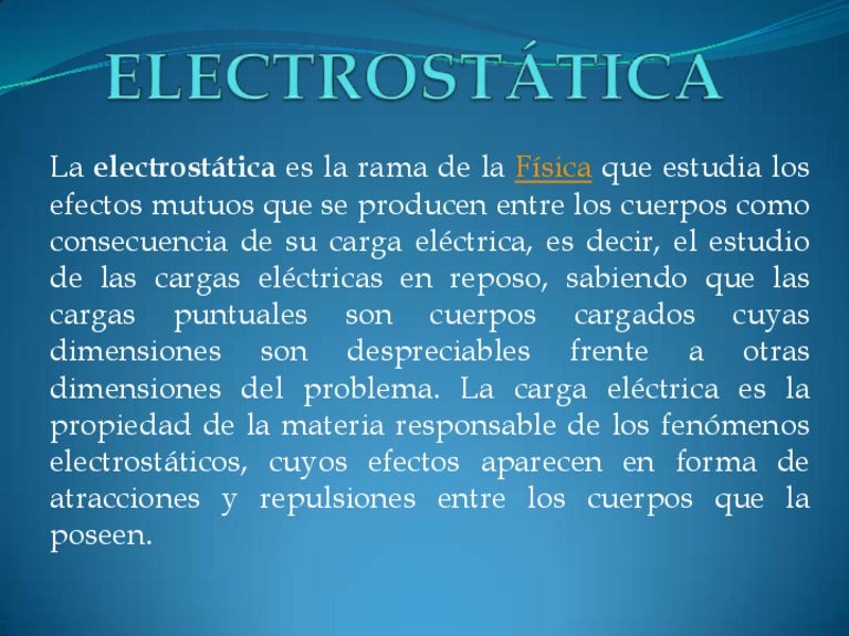 Electrostática (fisica)