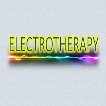 electrotherapeutic modalities