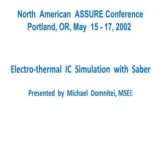 Electro Thermal  IC Simulation  Wit...