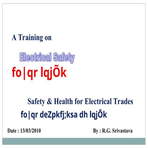 electrical safety as part of ISO 45001 implementation