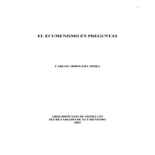 El ecumenismo en preguntas