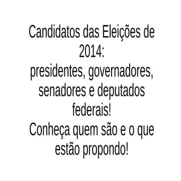 Eleições 2014 - por Michael