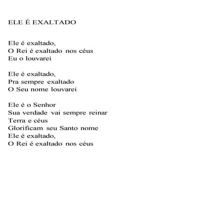 Ele é exaltado | PPTX