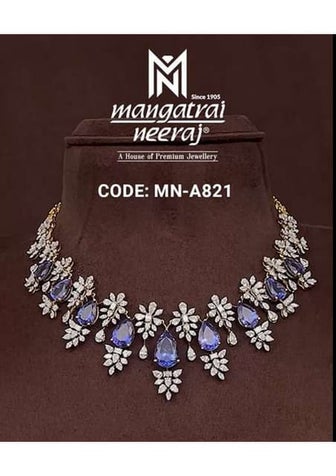 Elegant Diamond Necklace Design for bride