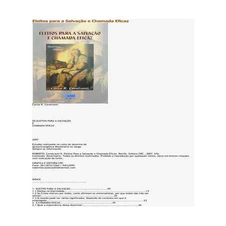 Eleitos para a salvação e chamada eficaz