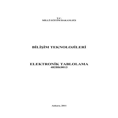 Elektronik tablolama