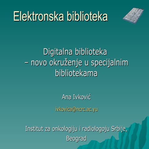 Elektronska Biblioteka Ana Ivko