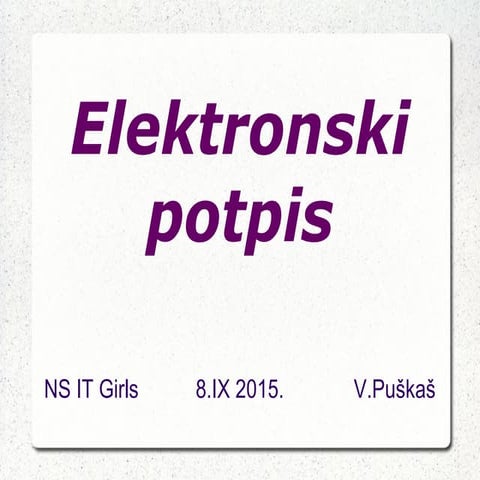 PAdES - Elektronski potpis
