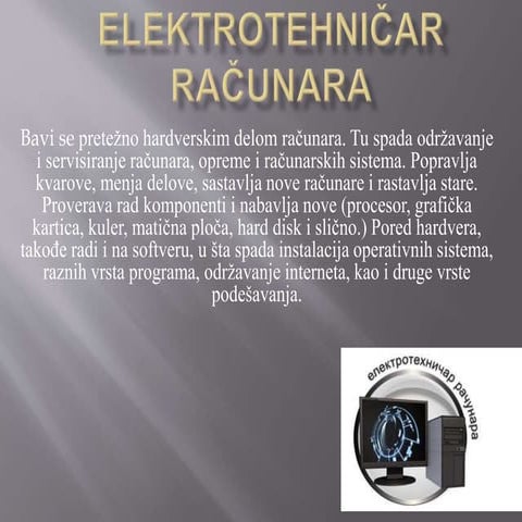 Elektrotehničar računara | PPTX