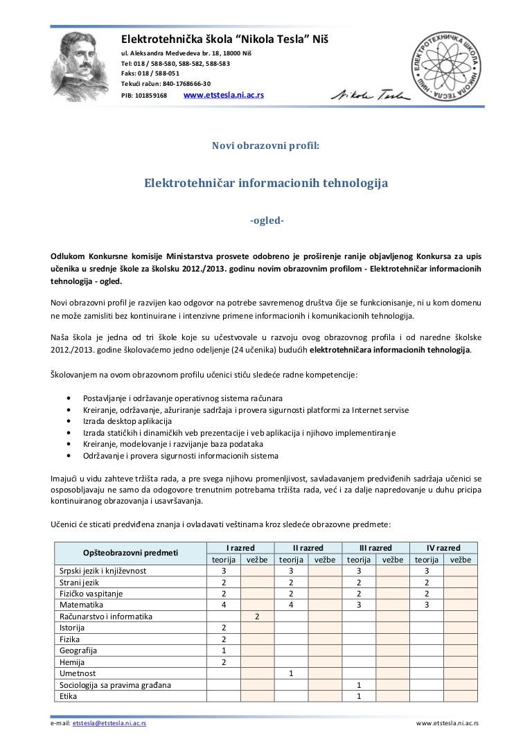 Elektrotehnicar informacionih tehnologija