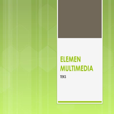 Elemen multimedia teks