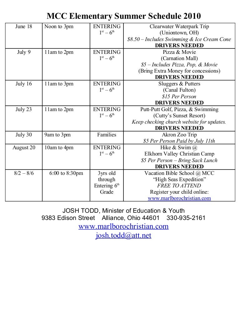 Elementary events (updated for summer 2010)