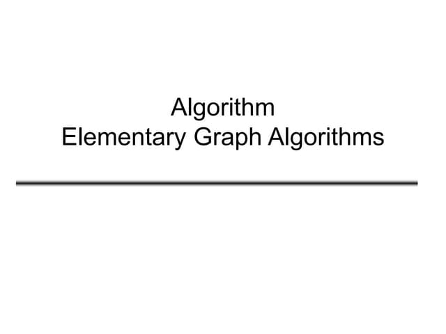 Elementary Graph Algo.ppt