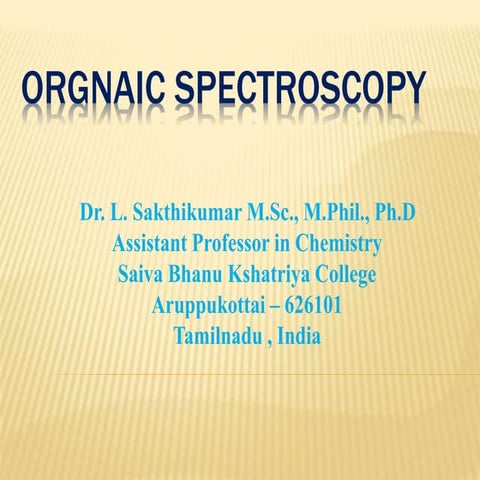 Elementary organic spectroscopy