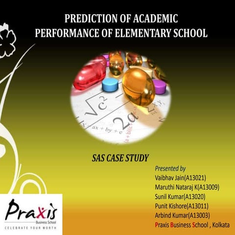Elementary School Performance (SAS Regression Analysis)
