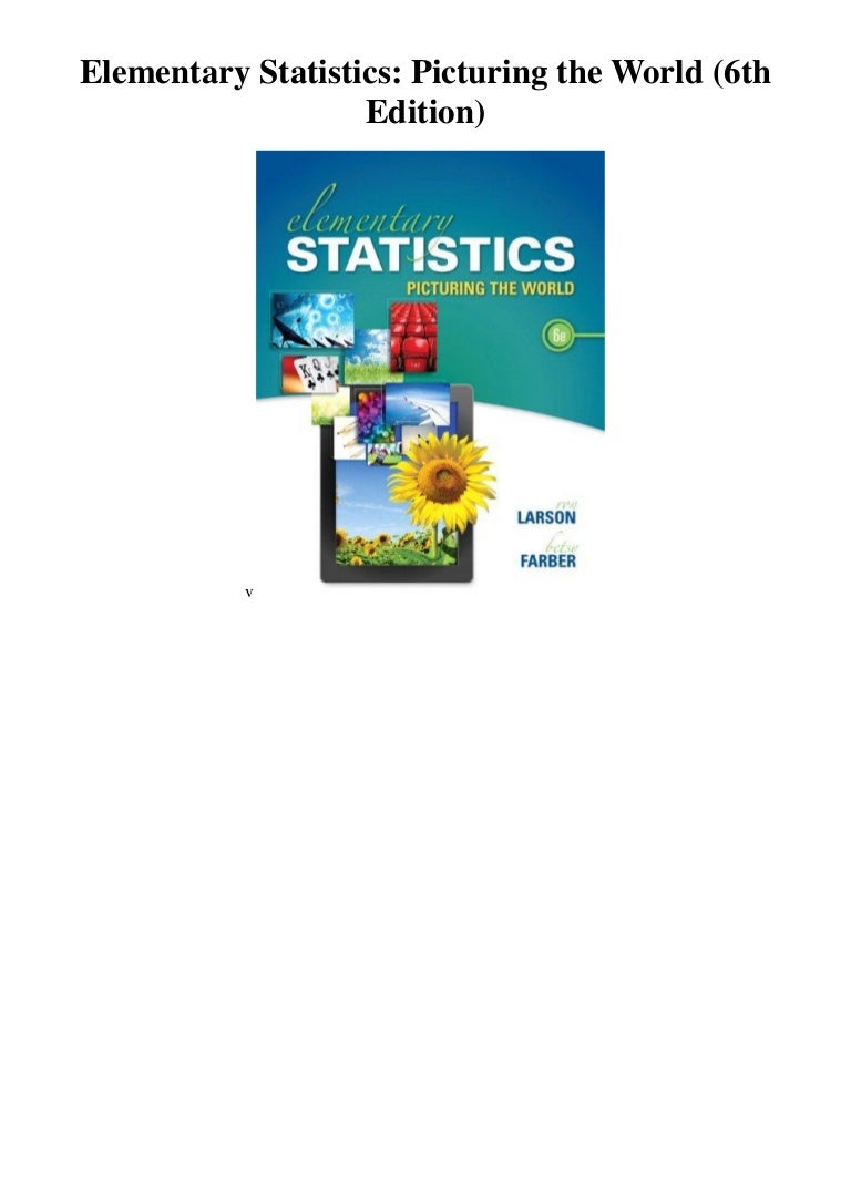 Elementary Statistics 6th Edition Larson Pdf