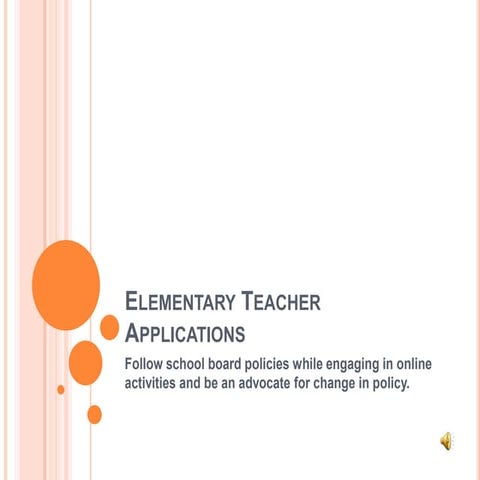 Elementary teacher applications redo