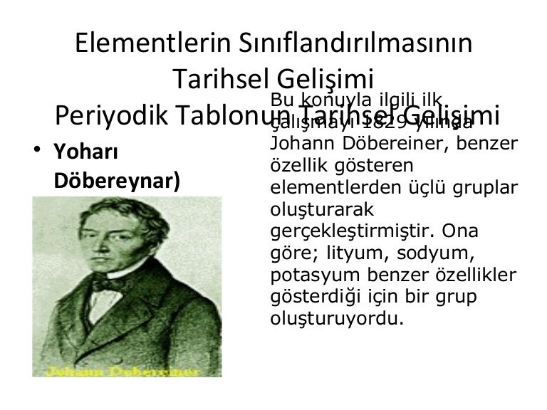 elementlerin siniflandirilmasinin tarihsel gelisimi1