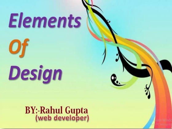 Elements of design lines | PPT