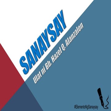 Elemento ng sanaysay