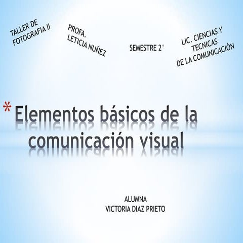 Elementos basicos de comunicacion visual