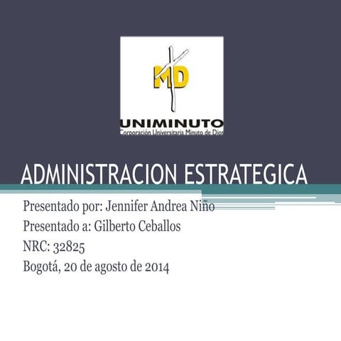 Elementos de la Administración e Implementación estrategica