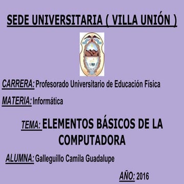 Elementos de la computadora