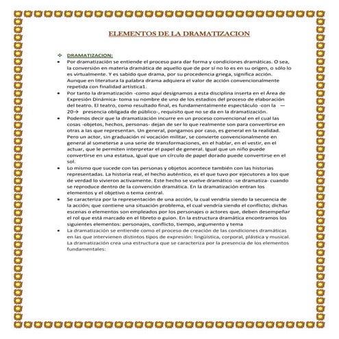 Elementos de la dramatizacion