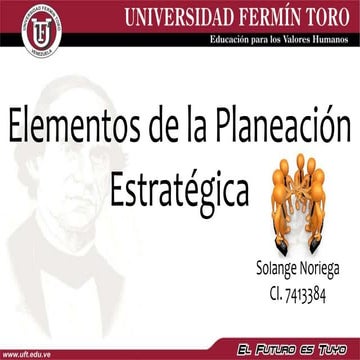 Elementos de la planificacion estrategica. | PPTX
