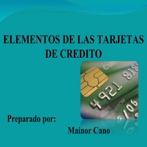 Elementos de las Tarjetas de Credito
