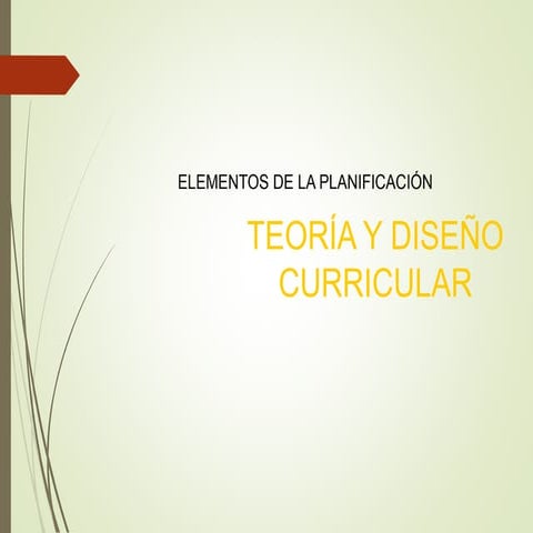 Elementos del currículum