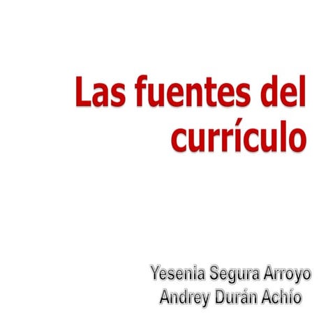 Elementos del curriculum