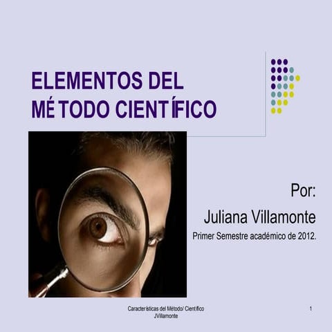 Elementos del método científico