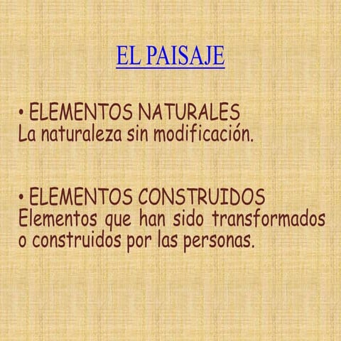 Elementos del paisaje