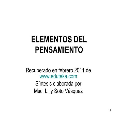 Elementos del pensamiento