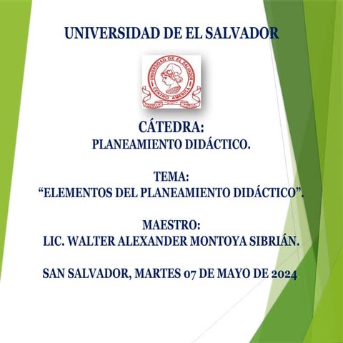 ELEMENTOS DEL PLANEAMIENTO DIDÁCTICO PPT..pptx
