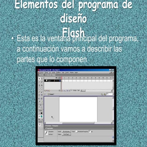 Elementos del programa de diseño flash 5 | PPTX