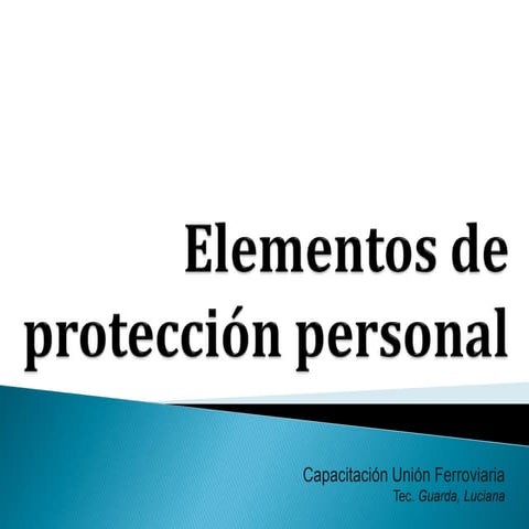 Elementos de protección personal