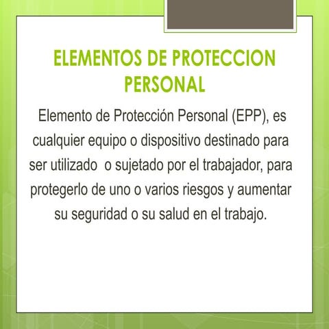 Elementos de proteccion