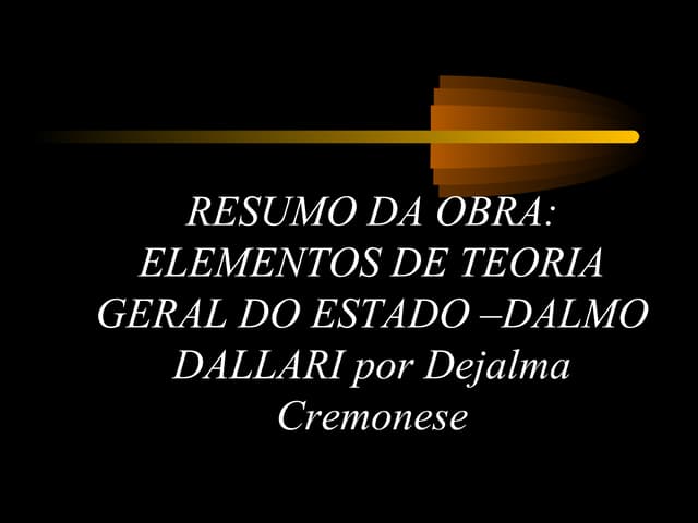 Elementos de teoria geral do estado...