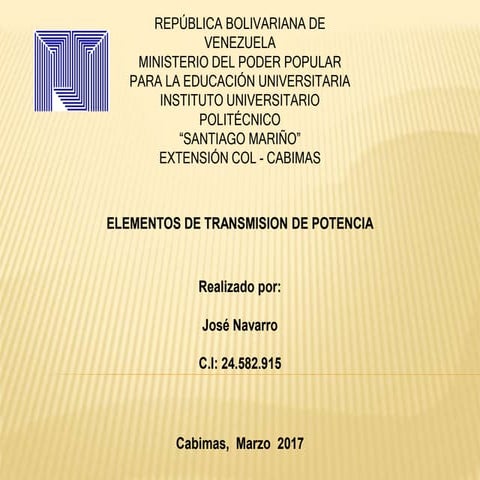 Elementos de transmision de potencia