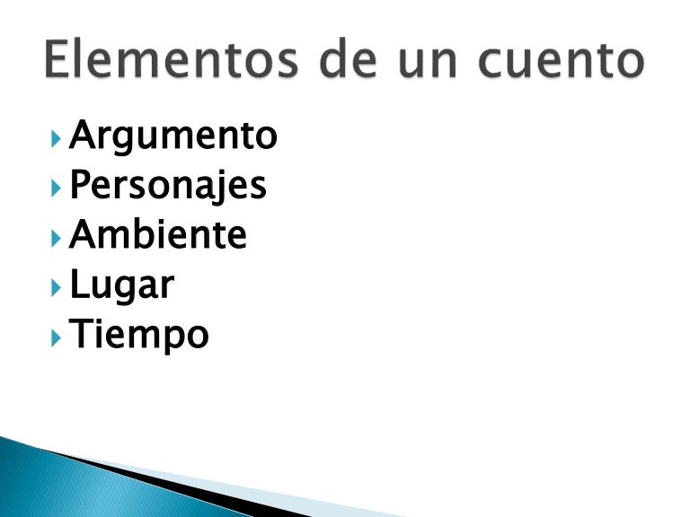 Elementos de un cuento