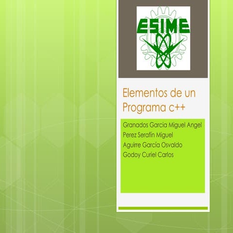 Elementos de un programa c++