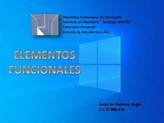 Elementos funcionales