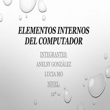 Elementos internos del computador