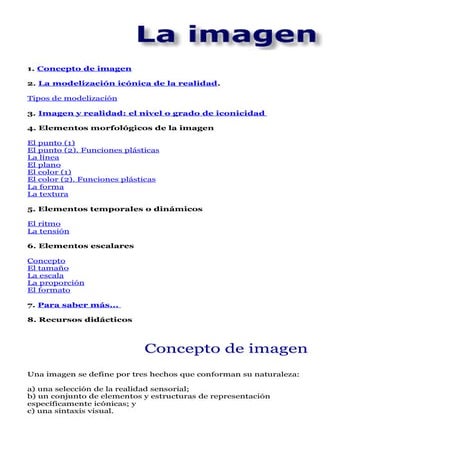 Elementos MorfolóGicos De La Imagen