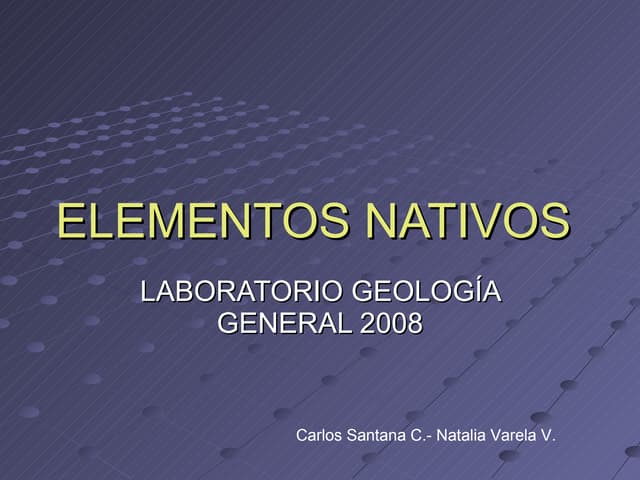 Elementos nativos (minerales)