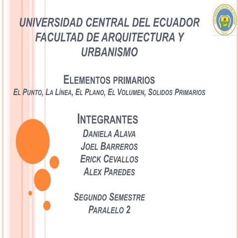 Elementos primarios (punto, linea, planos...