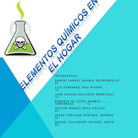 Elementos químicos en el hogar